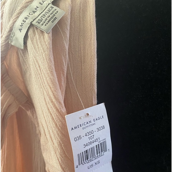 American Eagle Embroidered Blush Babydoll Blouse - Picture 3 of 8